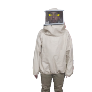 طقم ملابس مناحل متكامل: أفرول بقناع سلك مربع للوقاية من لسع النحل